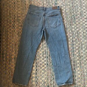 MADEWELL Jeans:  90’s Straight Classic Blue Denim Jeans